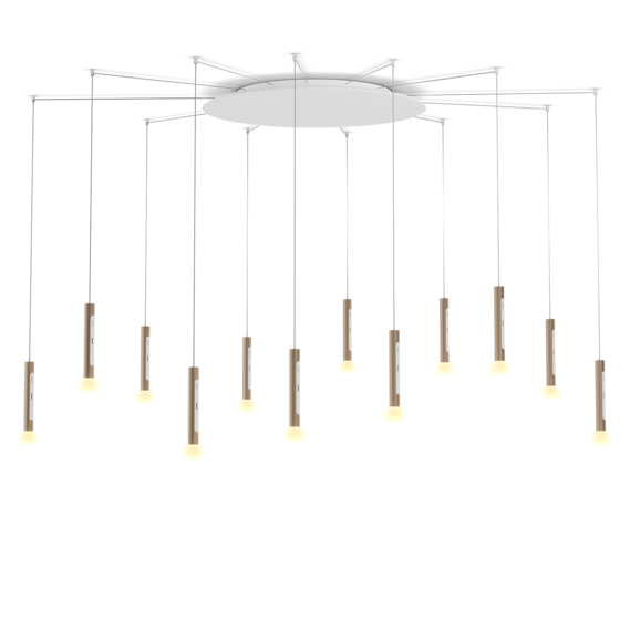 Occhio Leuchte in matt gold matt white