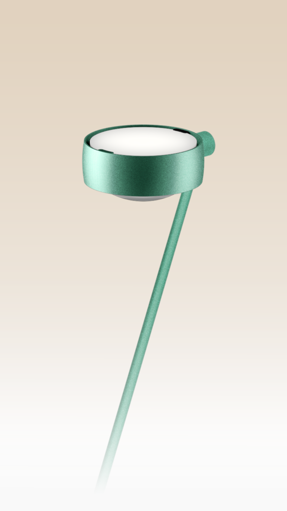Occhio sento lettura reading luminaire on beige backround